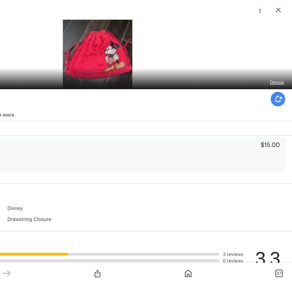 ‘Disney’ Distressed Mickey Drawstring Backpack (#… - image 7